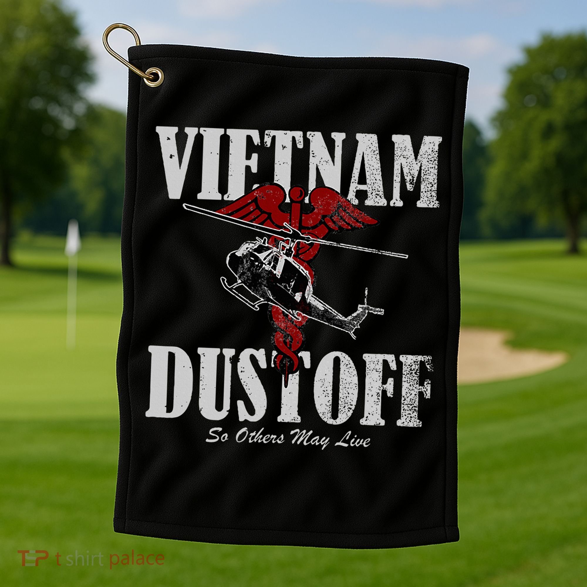 Vietnam Dustoff Uh1 Huey Golf Towel