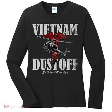Vietnam Dustoff Uh1 Huey Women's Long Sleeve Shirt