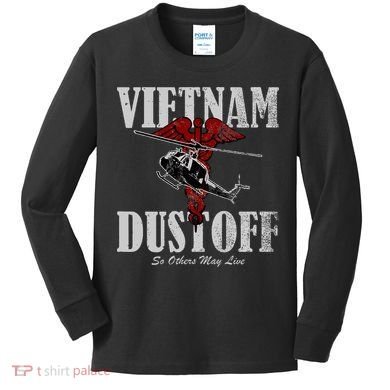 Vietnam Dustoff Uh1 Huey Kids Long Sleeve Shirt