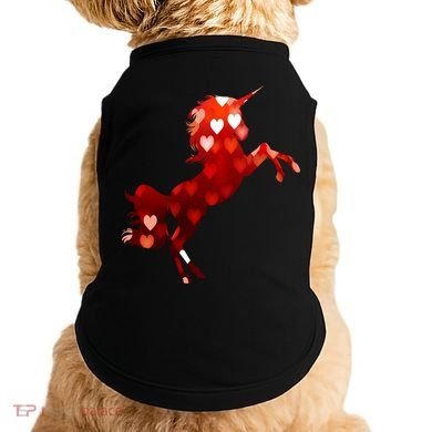 Valentines Day Unicorn Hearts Meaningful Gift Doggie Tank