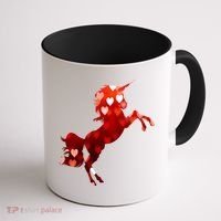 Valentines Day Unicorn Hearts Meaningful Gift Coffee Mug thumb 1