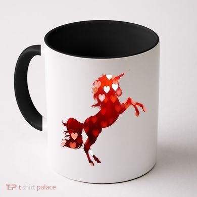 Valentines Day Unicorn Hearts Meaningful Gift Coffee Mug