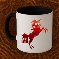 Valentines Day Unicorn Hearts Meaningful Gift Coffee Mug thumb 2
