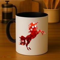 Valentines Day Unicorn Hearts Meaningful Gift Coffee Mug thumb 4