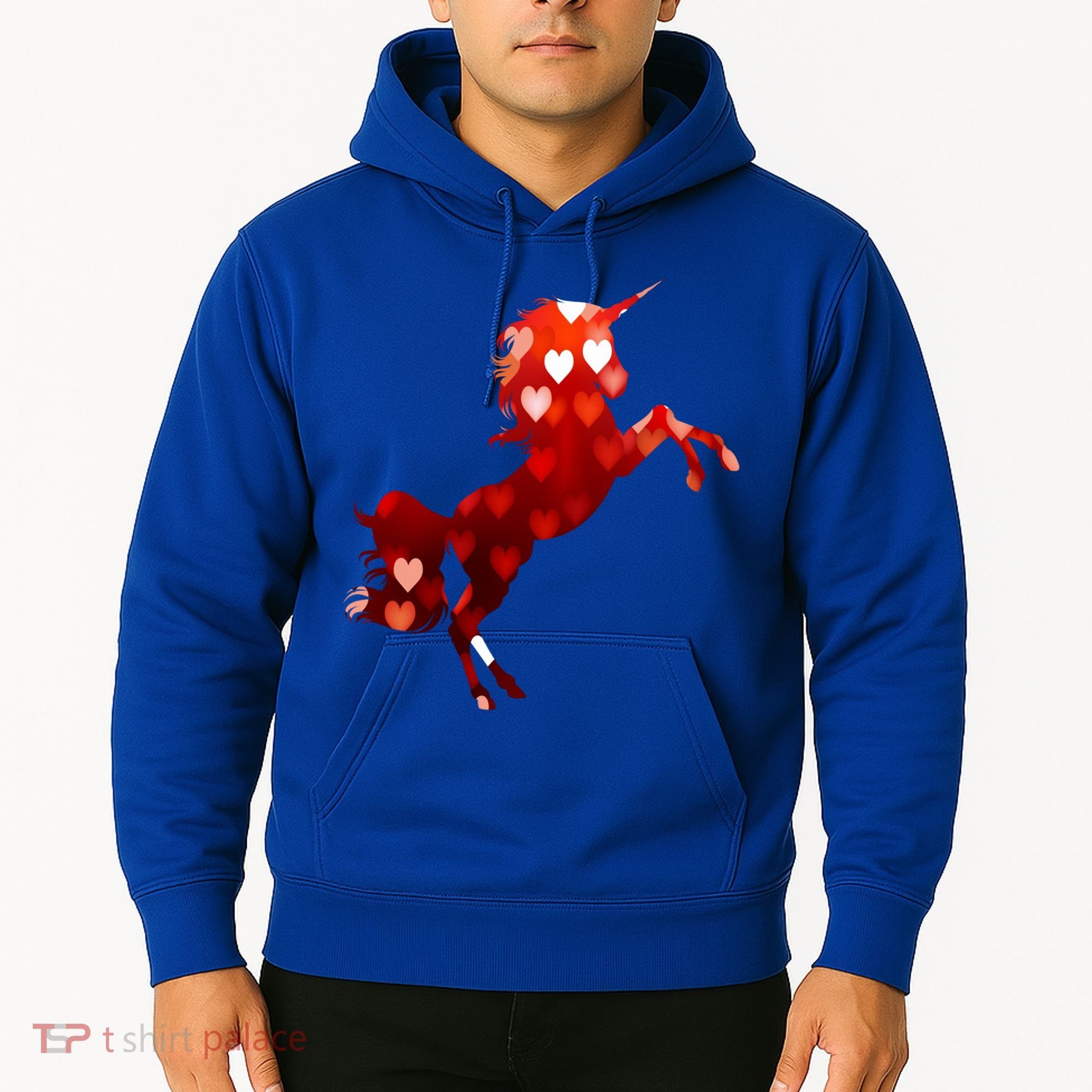 Valentines Day Unicorn Hearts Meaningful Gift Hoodie