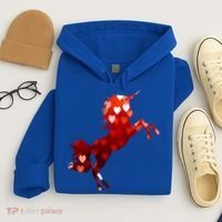 Valentines Day Unicorn Hearts Meaningful Gift Hoodie thumb 4