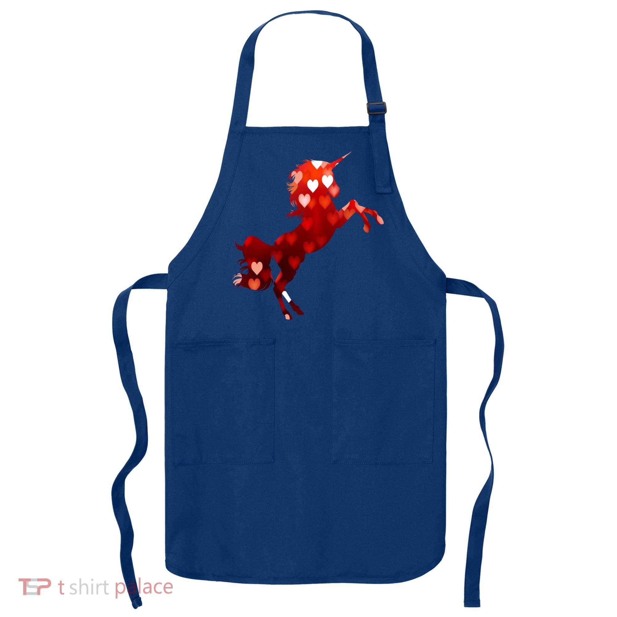Valentines Day Unicorn Hearts Meaningful Gift Apron