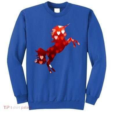 Valentines Day Unicorn Hearts Meaningful Gift Sweatshirt