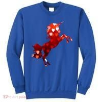 Valentines Day Unicorn Hearts Meaningful Gift Sweatshirt thumb 0