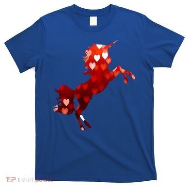 Valentines Day Unicorn Hearts Meaningful Gift T-Shirt