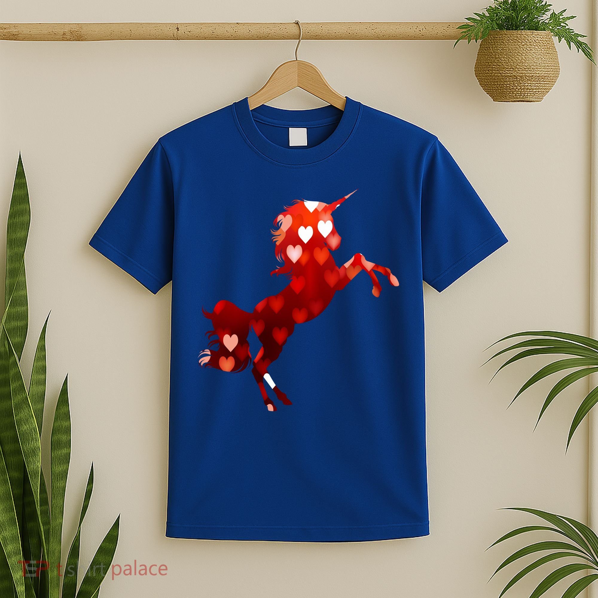 Valentines Day Unicorn Hearts Meaningful Gift T-Shirt