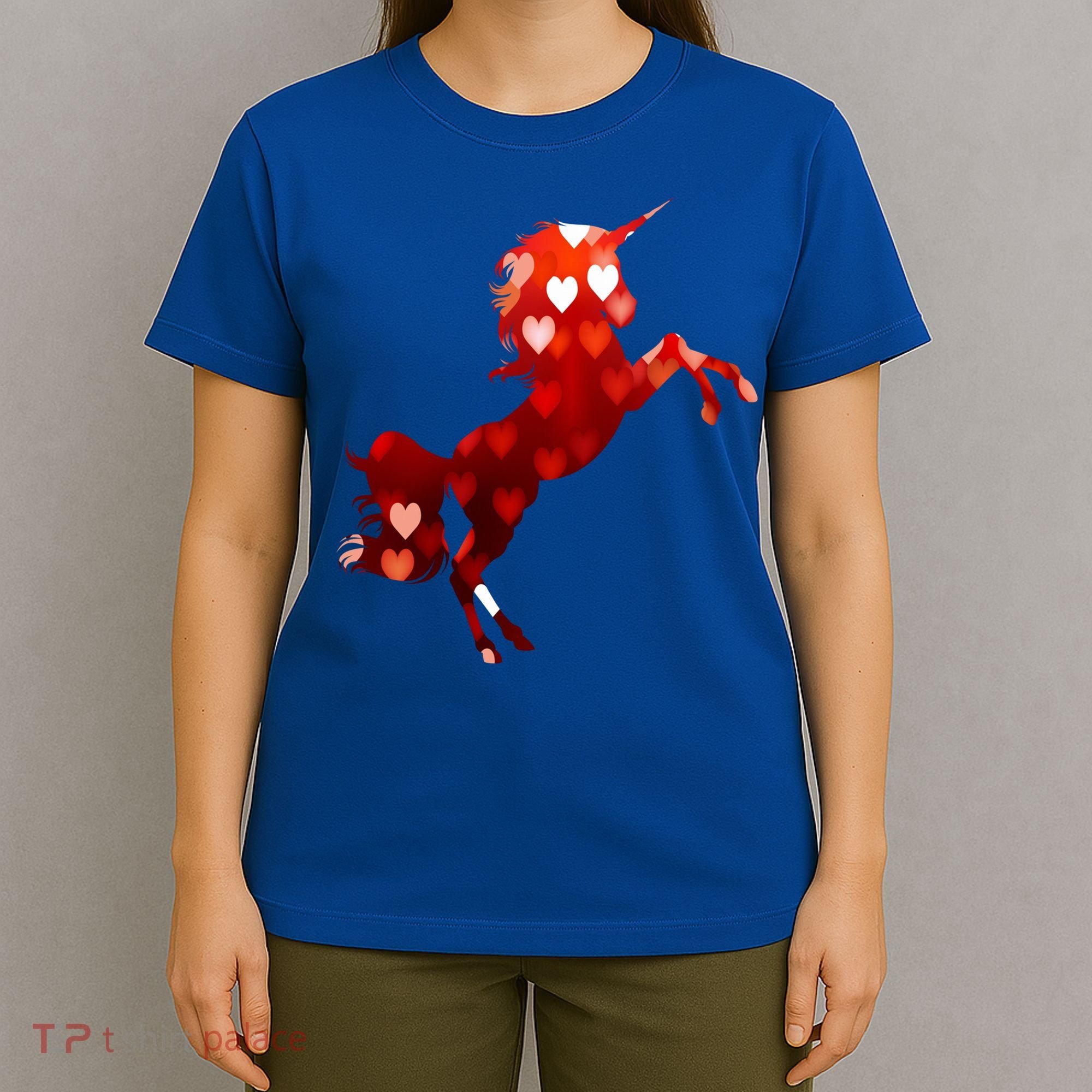 Valentines Day Unicorn Hearts Meaningful Gift T-Shirt