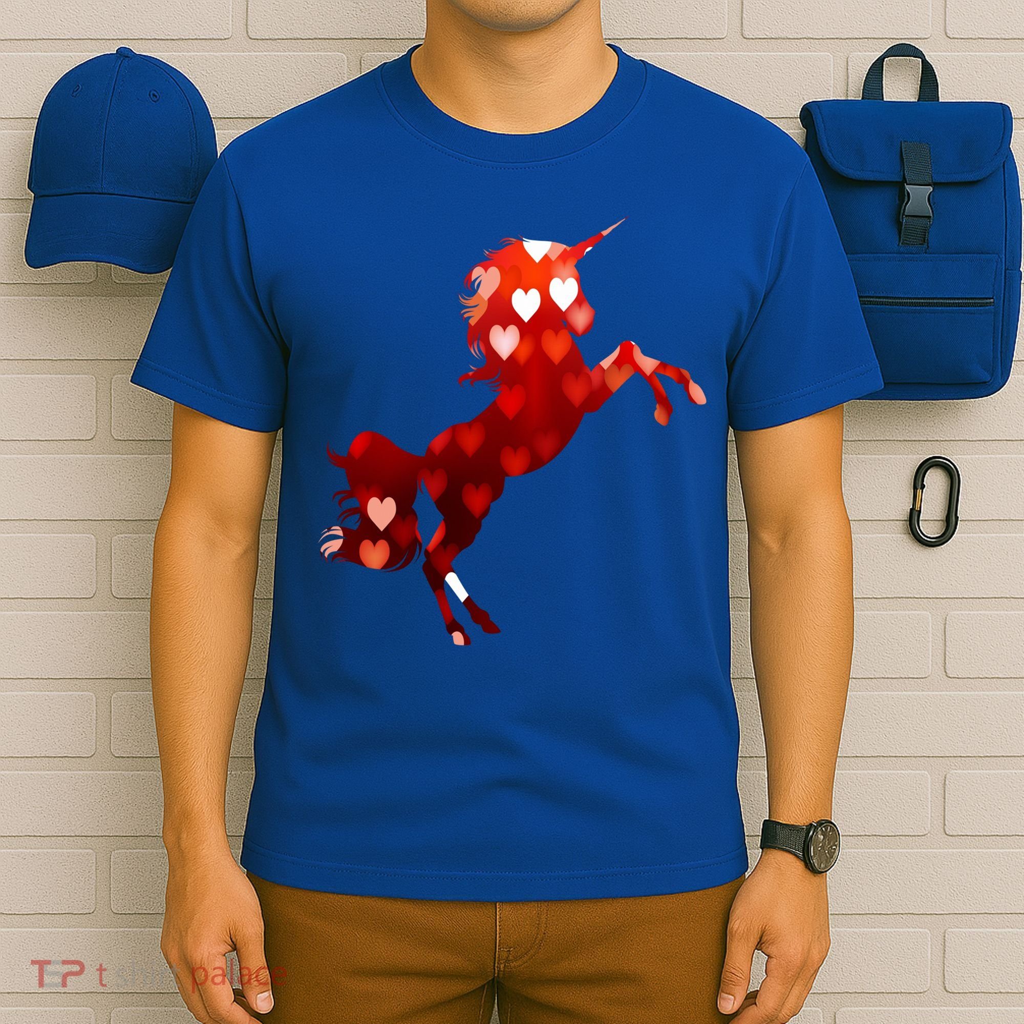Valentines Day Unicorn Hearts Meaningful Gift T-Shirt