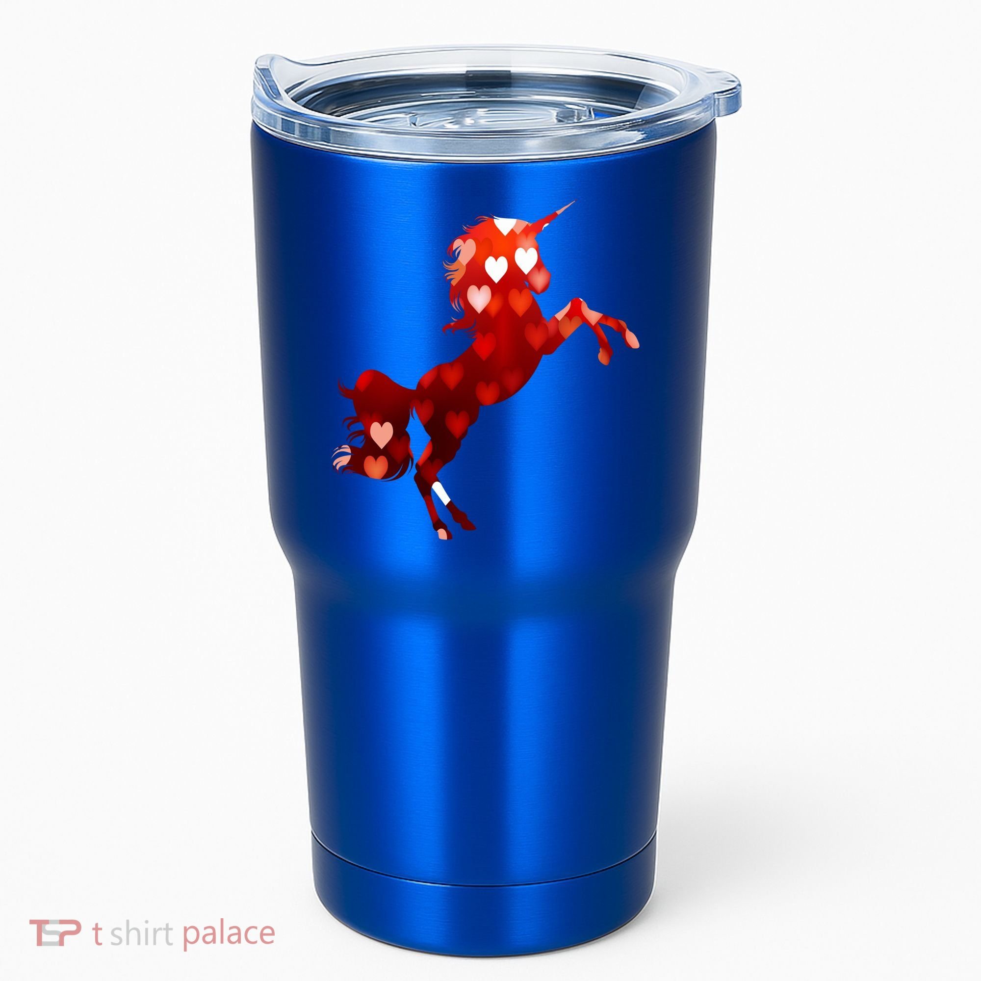 Valentines Day Unicorn Hearts Meaningful Gift Tumbler