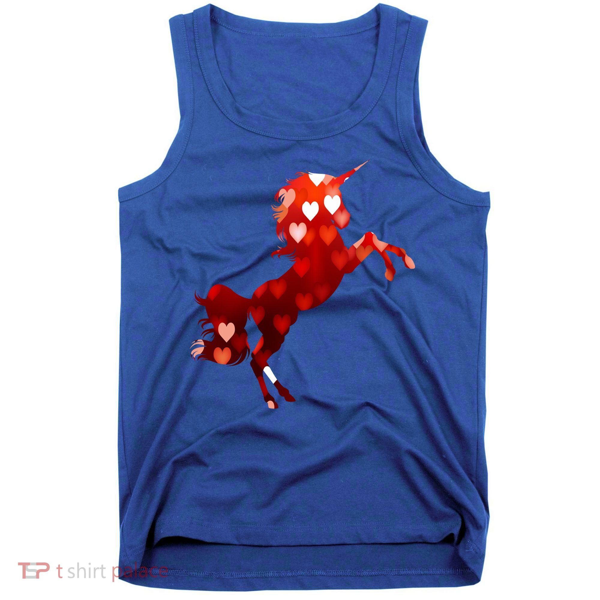 Valentines Day Unicorn Hearts Meaningful Gift Tank Top