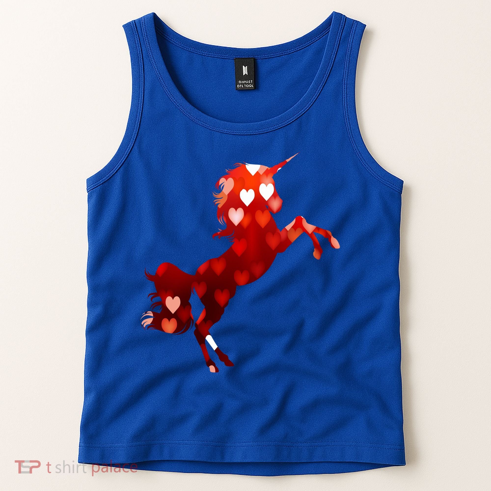 Valentines Day Unicorn Hearts Meaningful Gift Tank Top