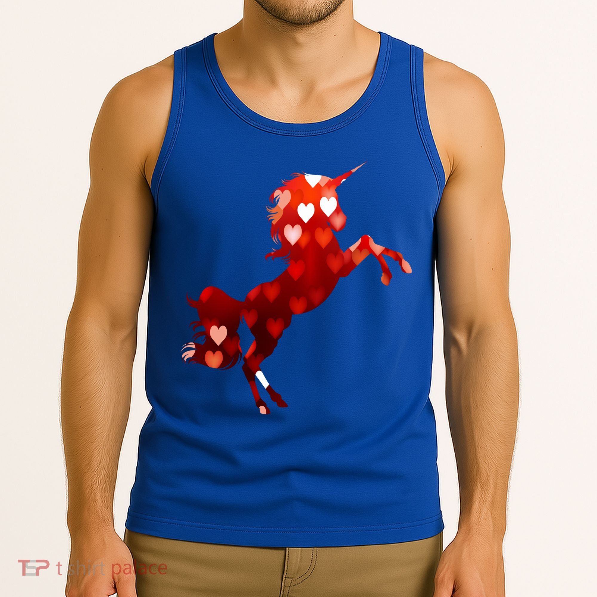 Valentines Day Unicorn Hearts Meaningful Gift Tank Top