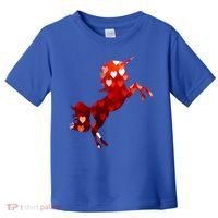 Valentines Day Unicorn Hearts Meaningful Gift Toddler T-Shirt thumb 0