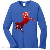 Valentines Day Unicorn Hearts Meaningful Gift Women's Long Sleeve Shirt thumb 0