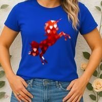 Valentines Day Unicorn Hearts Meaningful Gift Women's T-Shirt thumb 2