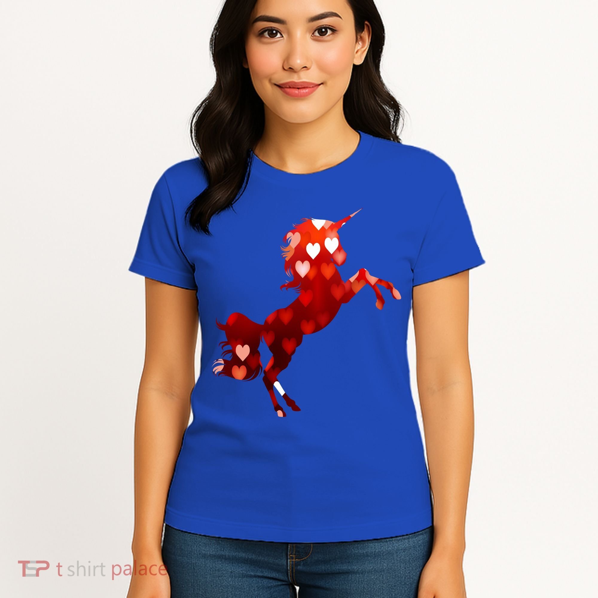Valentines Day Unicorn Hearts Meaningful Gift Women's T-Shirt