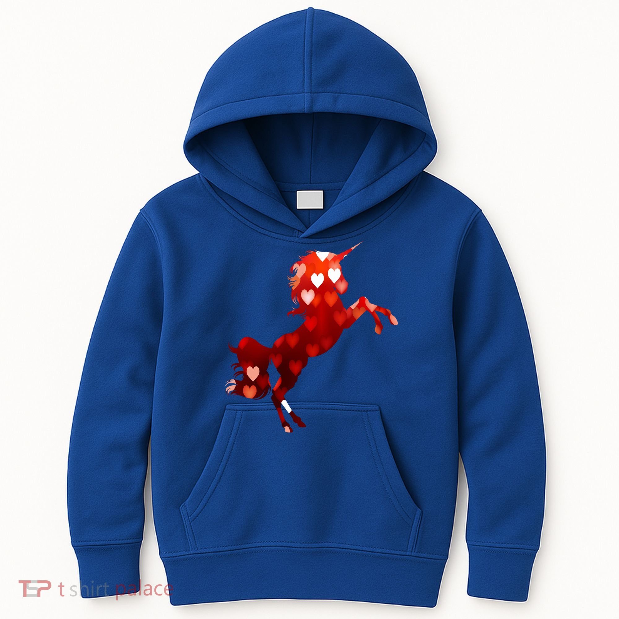 Valentines Day Unicorn Hearts Meaningful Gift Kids Hoodie