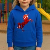Valentines Day Unicorn Hearts Meaningful Gift Kids Hoodie thumb 3