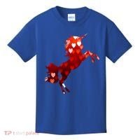 Valentines Day Unicorn Hearts Meaningful Gift Kids T-Shirt thumb 0