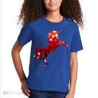 Valentines Day Unicorn Hearts Meaningful Gift Kids T-Shirt thumb 2