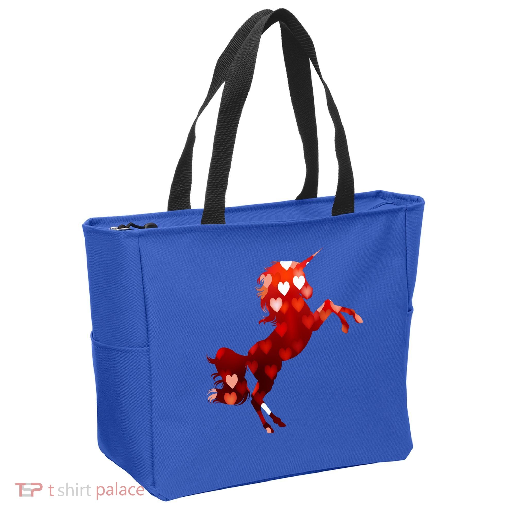 Valentines Day Unicorn Hearts Meaningful Gift Tote Bag