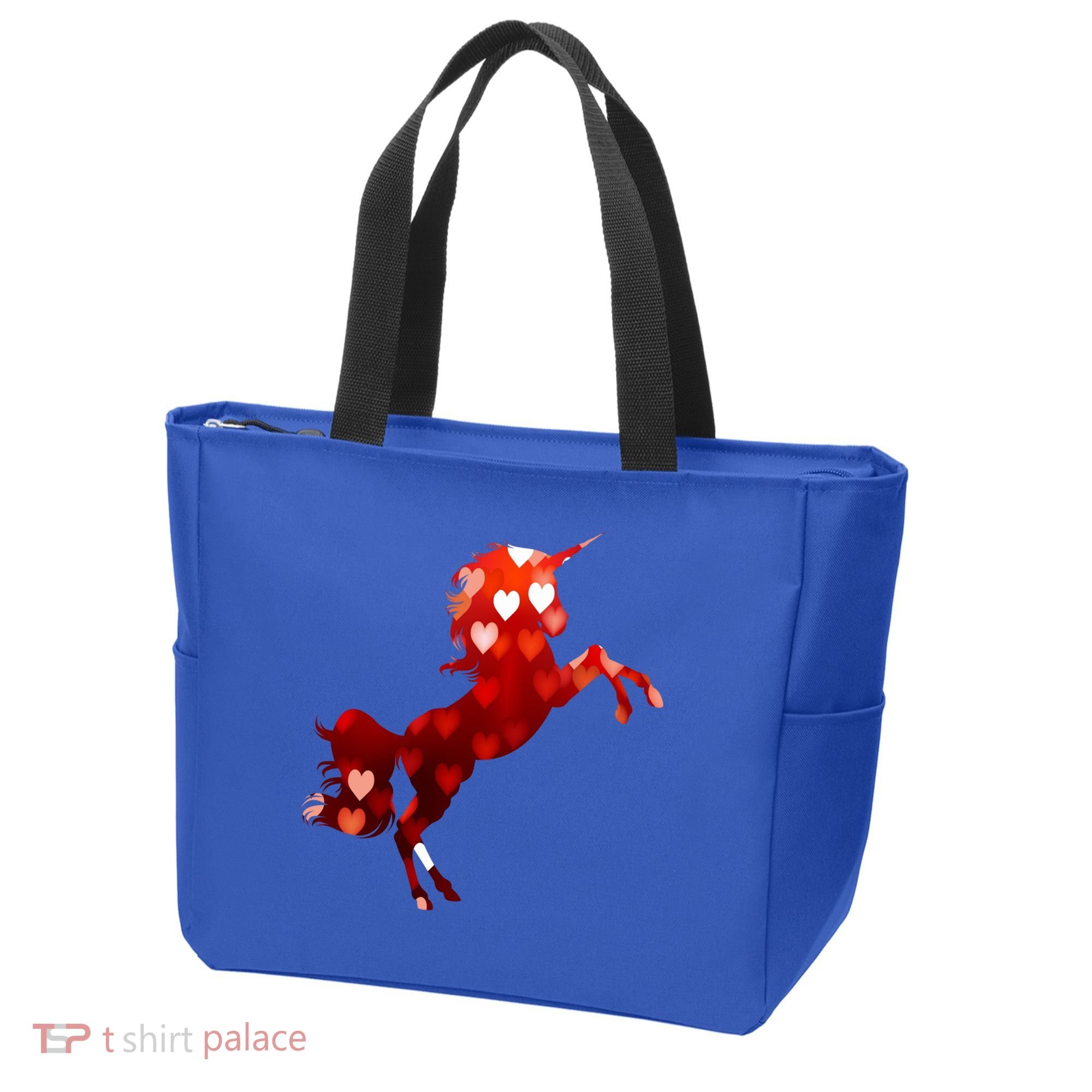Valentines Day Unicorn Hearts Meaningful Gift Tote Bag