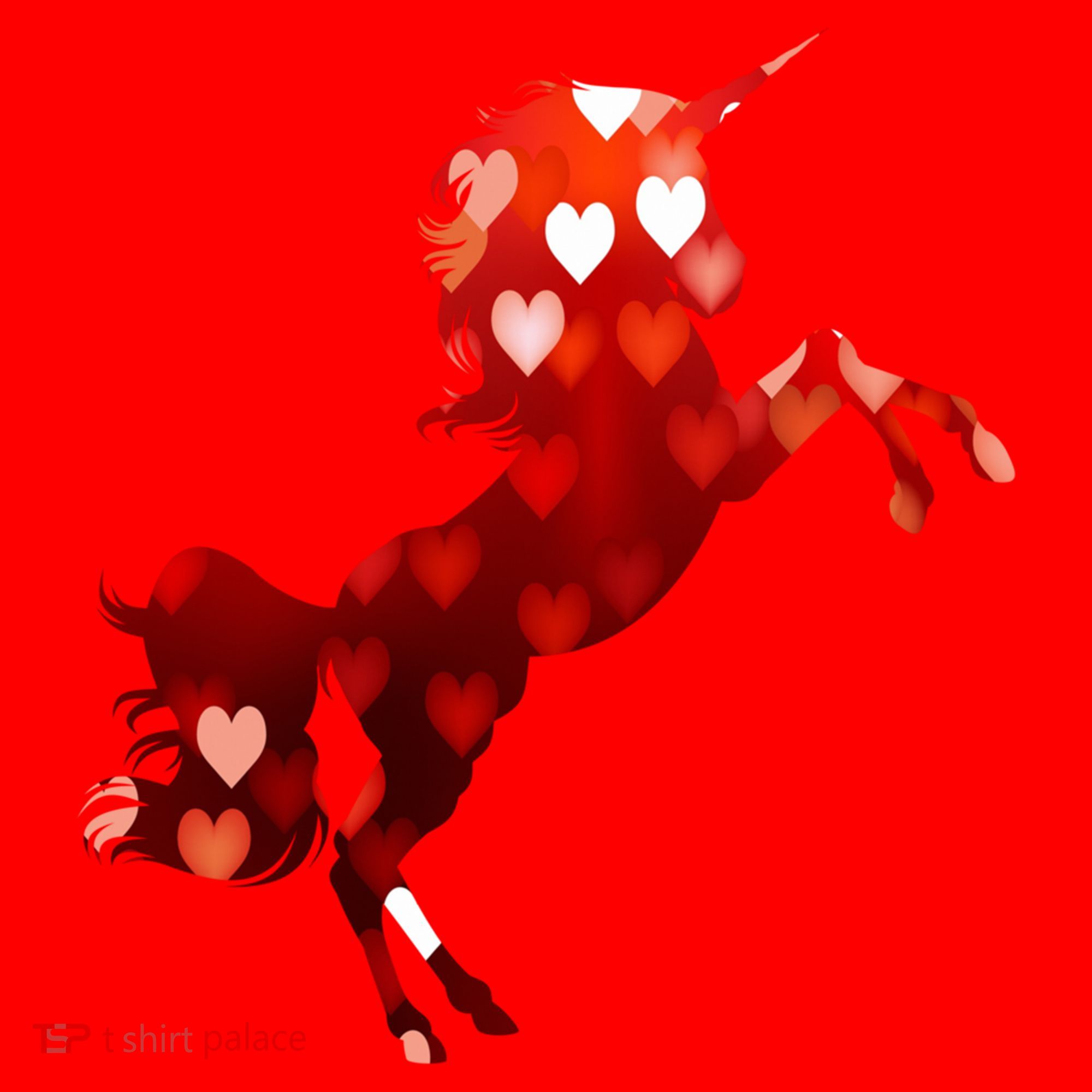 Valentines Day Unicorn Hearts Meaningful Gift Santa Hat