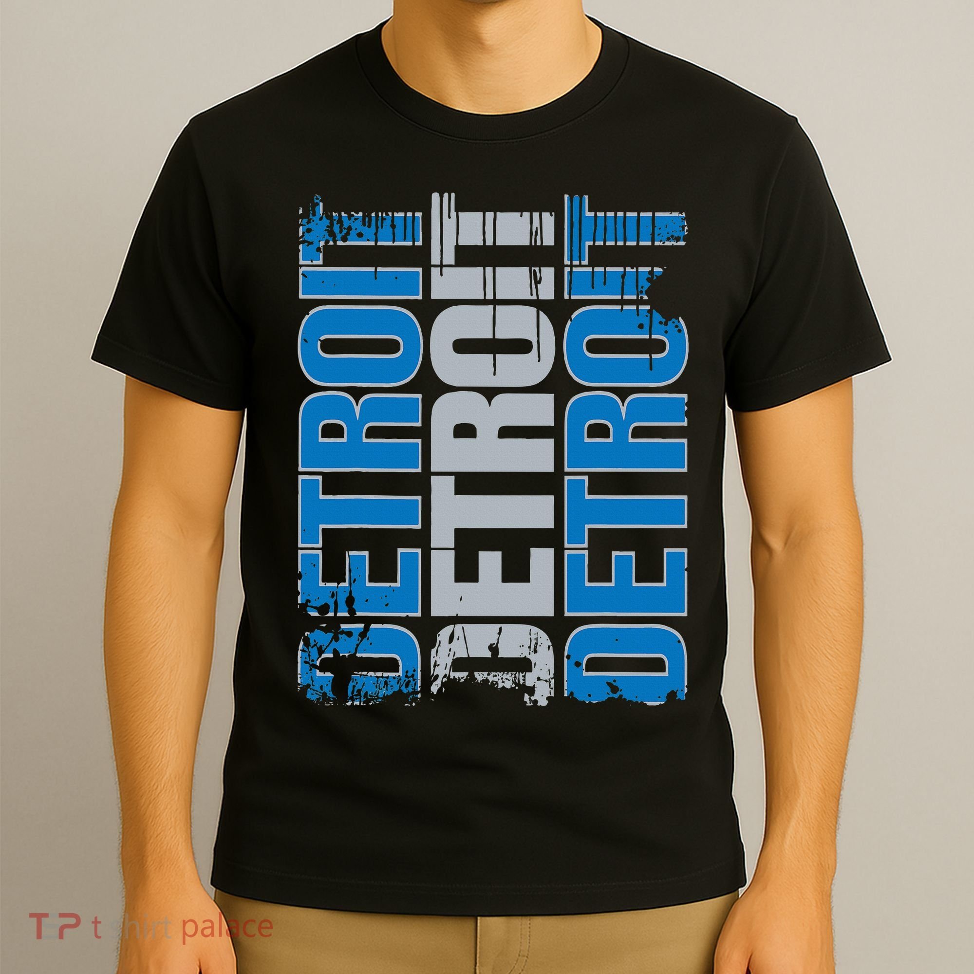 Vintage Detroit Usa City 313 Pride Grunge Detroit T-Shirt
