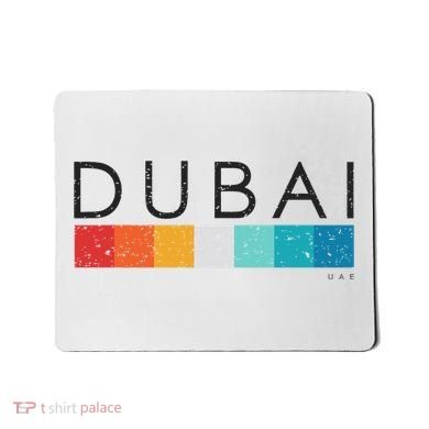 Vintage Dubai Uae Retro Design Mousepad