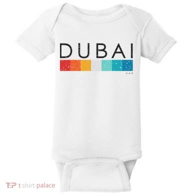 Vintage Dubai Uae Retro Design Baby Bodysuit