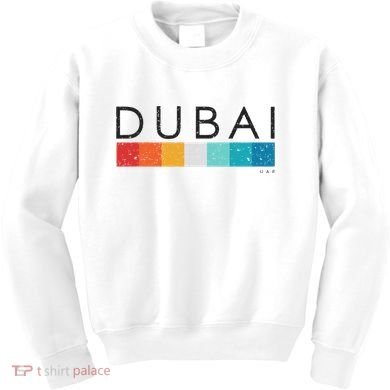 Vintage Dubai Uae Retro Design Kids Sweatshirt