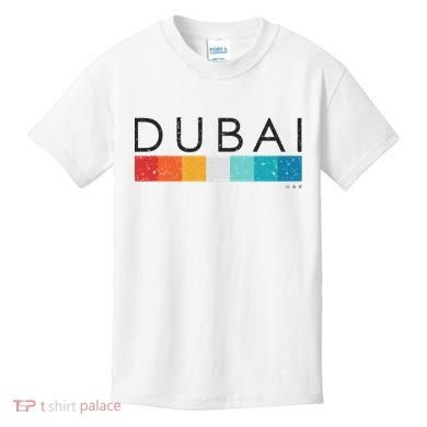 Vintage Dubai Uae Retro Design Kids T-Shirt