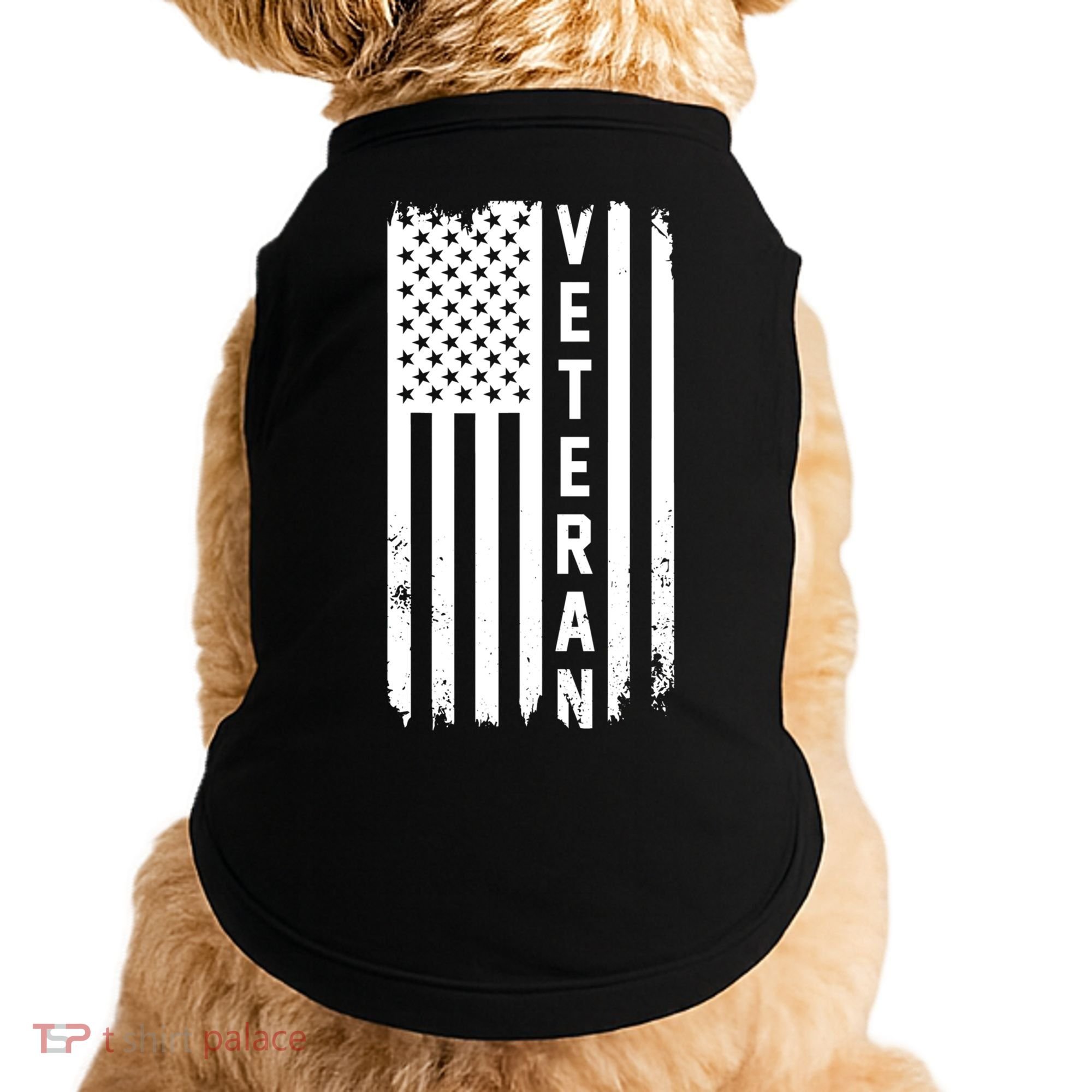 Veterans Day Us Flag Armed Forces Military Retired Gift Doggie Tank
