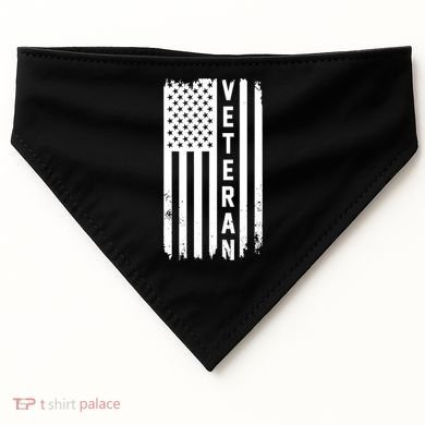 Veterans Day Us Flag Armed Forces Military Retired Gift USA-Made Doggie Bandana