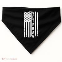 Veterans Day Us Flag Armed Forces Military Retired Gift USA-Made Doggie Bandana thumb 0