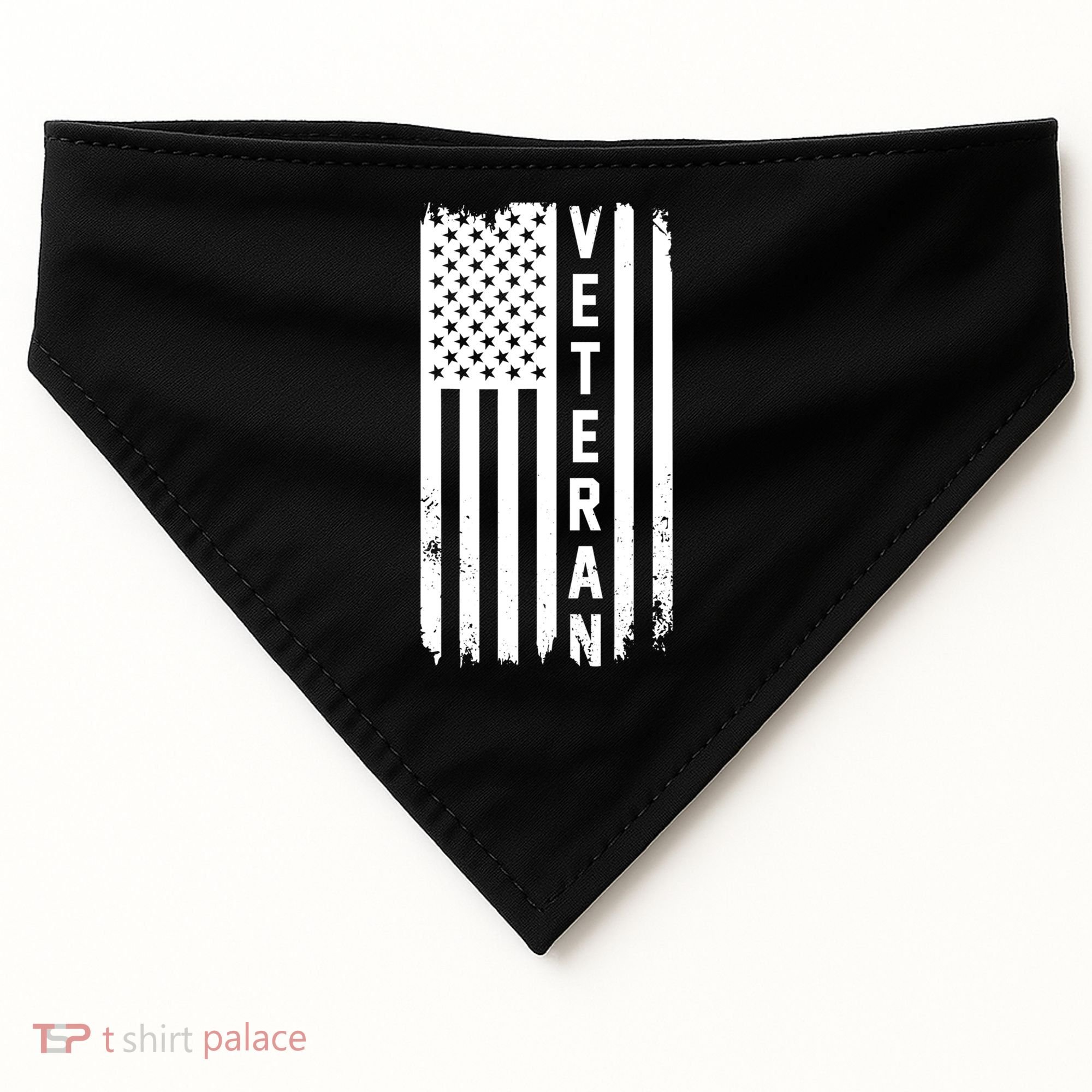 Veterans Day Us Flag Armed Forces Military Retired Gift USA-Made Doggie Bandana