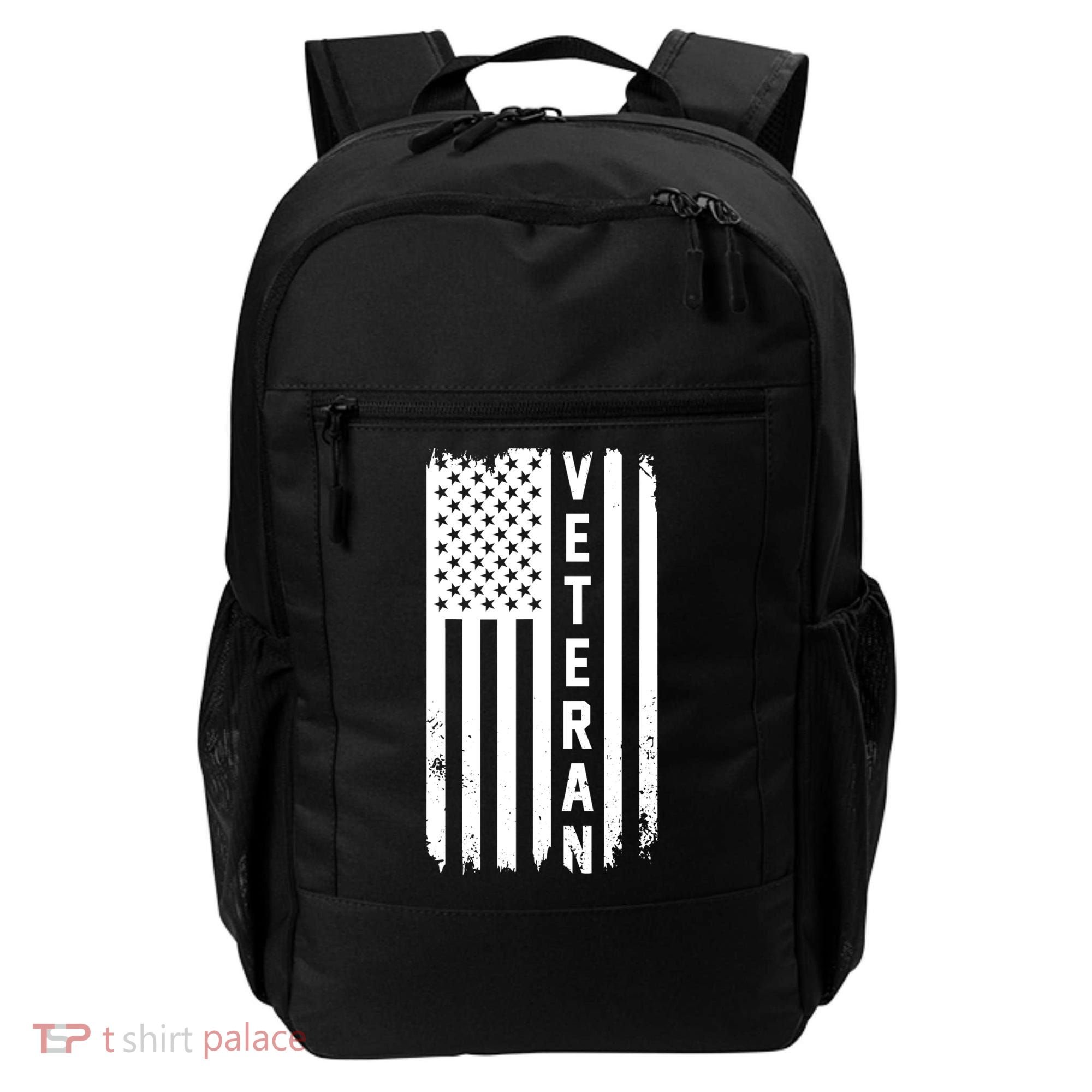 Veterans Day Us Flag Armed Forces Military Retired Gift Backpack