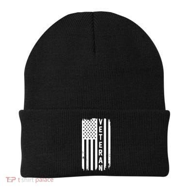 Veterans Day Us Flag Armed Forces Military Retired Gift Beanie