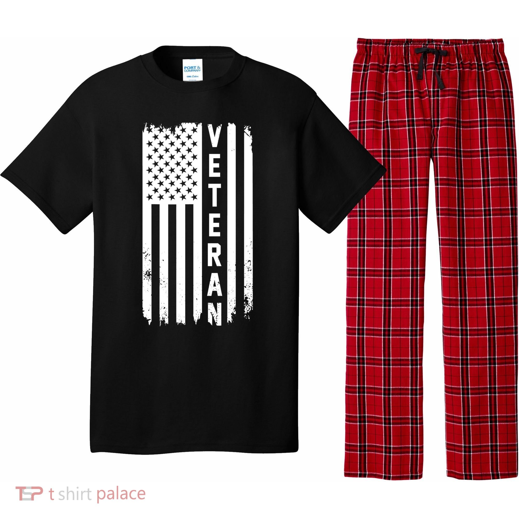 Veterans Day Us Flag Armed Forces Military Retired Gift Pajama Set