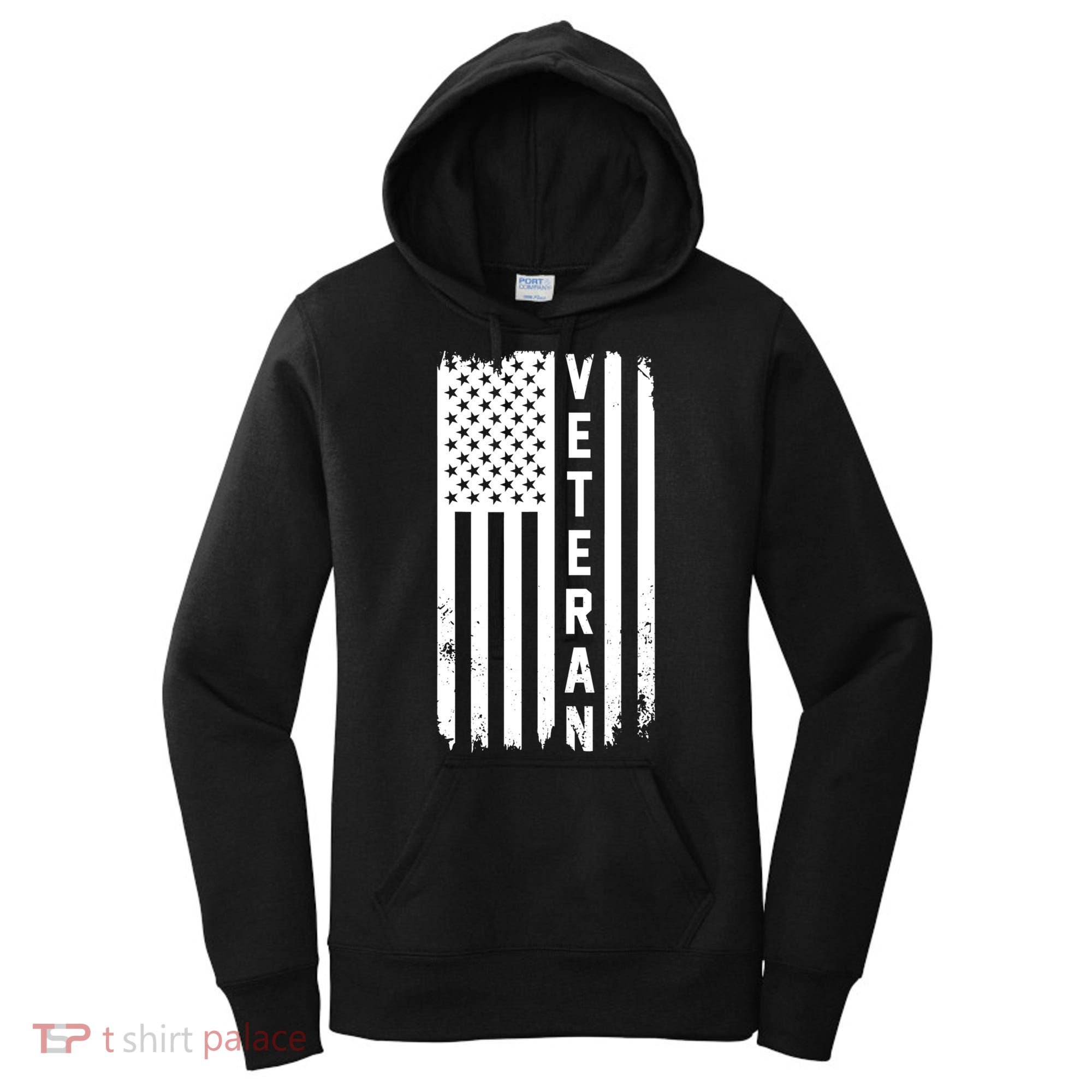 Veterans Day Us Flag Armed Forces Military Retired Gift Women's Hoodie