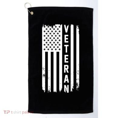 Veterans Day Us Flag Armed Forces Military Retired Gift Golf Towel