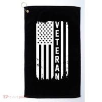 Veterans Day Us Flag Armed Forces Military Retired Gift Golf Towel thumb 0