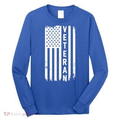Veterans Day Us Flag Armed Forces Military Retired Gift Long Sleeve Shirt