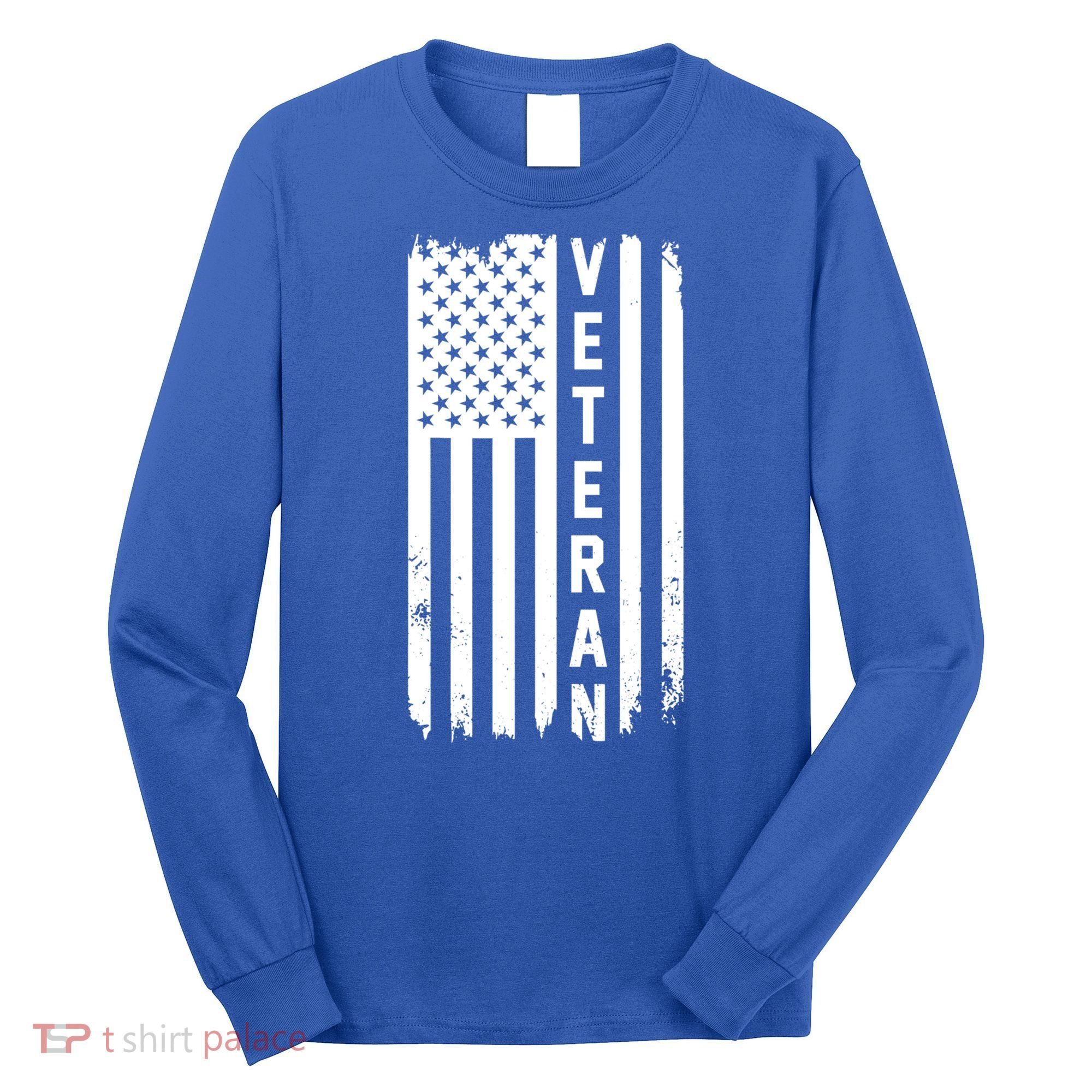 Veterans Day Us Flag Armed Forces Military Retired Gift Long Sleeve Shirt