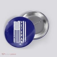 Veterans Day Us Flag Armed Forces Military Retired Gift Button thumb 0
